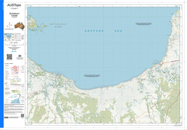 Burketown E5406 AUSTopo 1:250,000 Map