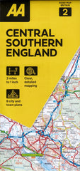 Central Southern England AA Road Map 2