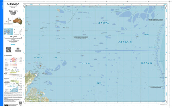 Cape York C5412 AUSTopo 1:250,000 Map