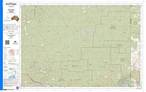 Chowilla I5406 AUSTopo 1:250,000 Map