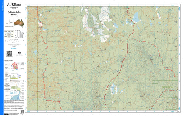 Cobham Lake AUSTopo 1:250,000 Map