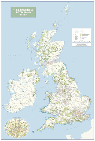 The British Isles by Train and Ferry by Cosmographics