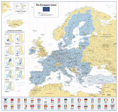 The European Union 820 x 780mm Wall Map