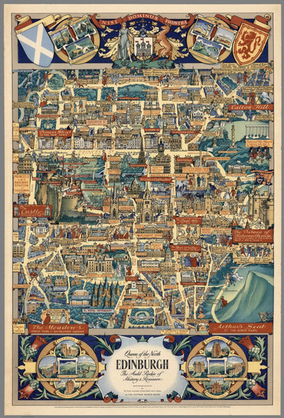 Edinburgh Historical Pictorial Wall Map