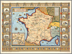 France Pictorial Wall Map