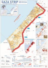 Gaza Strip Wall Map 2024