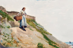 Girl Carrying a Basket (1882) by Winslow Homer