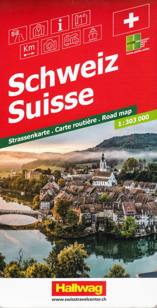 Switzerland Hallwag Map