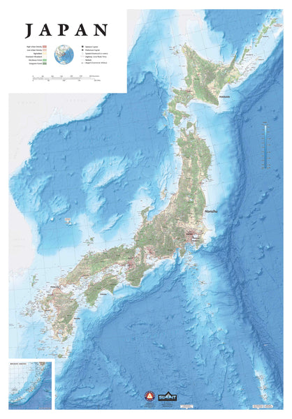 Japan 610 x 914mm Wall Map