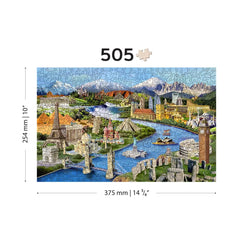 World Landmark's Wooden 505 Piece Puzzle