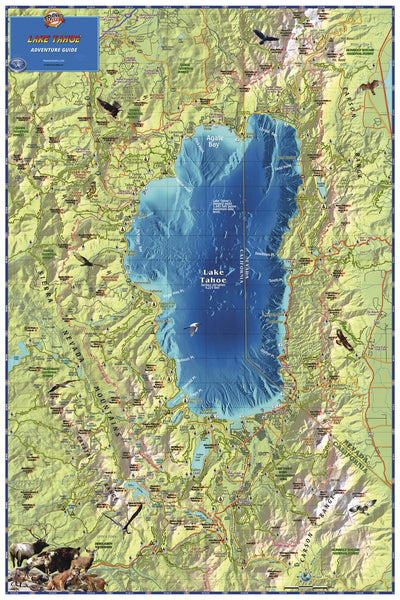 Lake Tahoe Wall Map by Franko