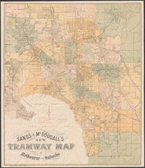 Melbourne Historic Tramways Wall Map 1901 Sands & McDougall