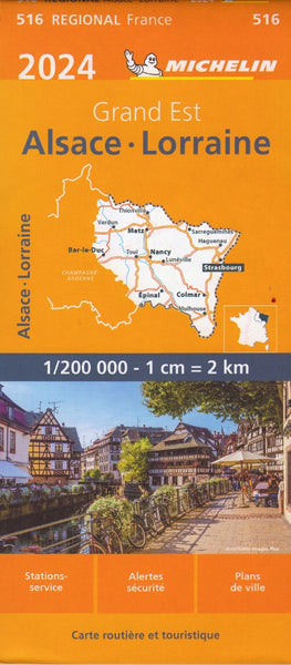 France Alsace, Lorraine 516  Michelin Map