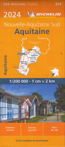 France Aquitaine 524 Michelin Map