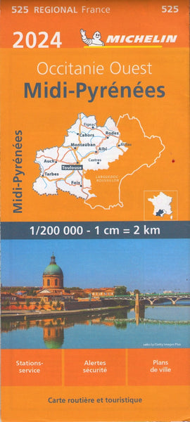 France Midi-Pyrenees 525 Michelin Map