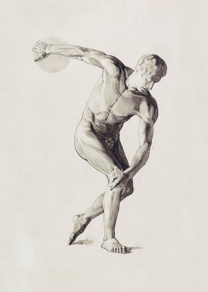 Male Nude. Gipsmodel van Discuswerper (ca. 1874–1925) by Jan Veth