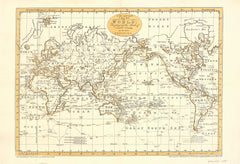 Map of the Voyages of Captain Cook