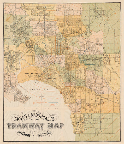 Melbourne Tramways Map 1895