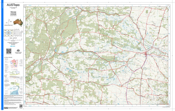 Moree H5508 AUSTopo 1:250,000 Map