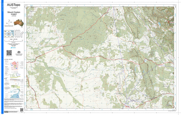 Mount Coolon F5507 AUSTopo 1:250,000 Map