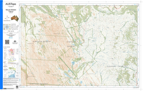 Mount Whelan F5413 AUSTopo 1:250,000 Map