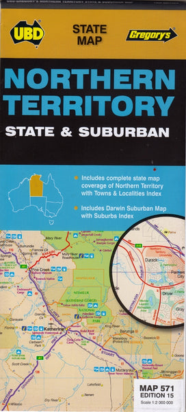 Northern Territory State & Suburban Map UBD 571