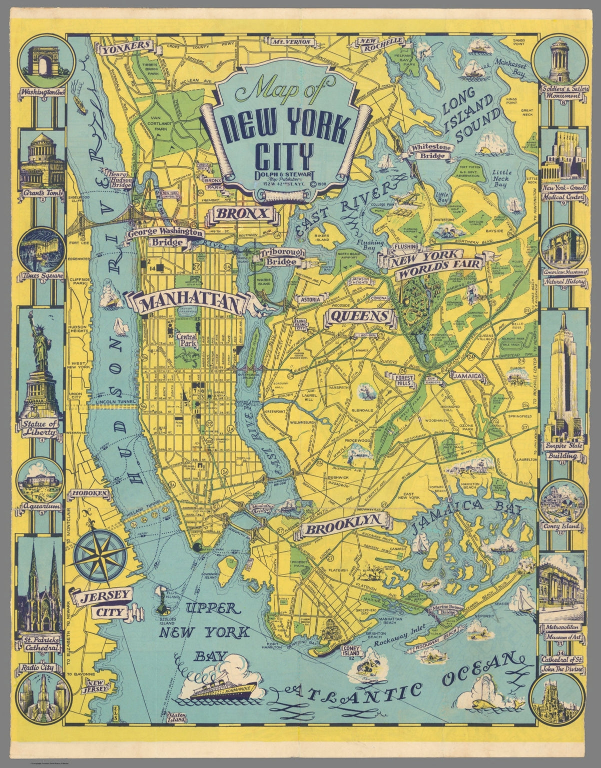 New York City Pictorial Wall Map | Shop Mapworld