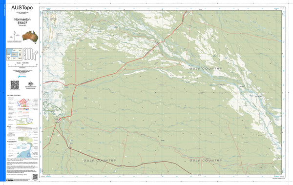 Normanton E5407 AUSTopo 1:250,000 Map