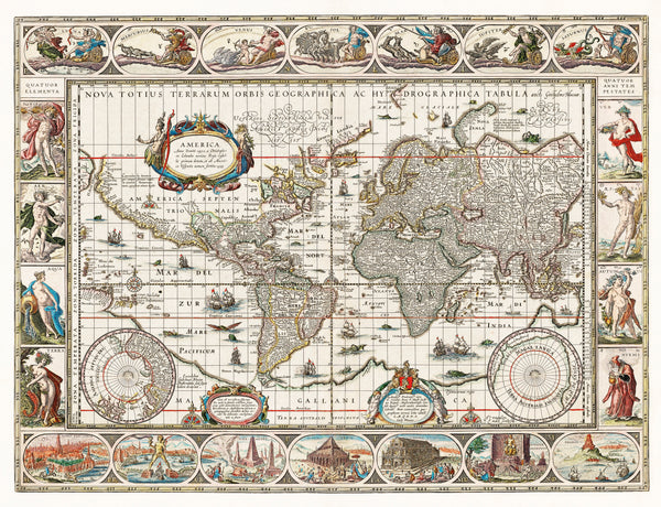 Nova totius terrarum orbis geographica ac hydrographica tabula (1635–1649) by Jan Aertse van den Ende