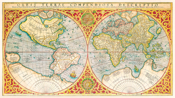 Orbis terrae compendiosa descriptio (1637) by Gerhard Mercator