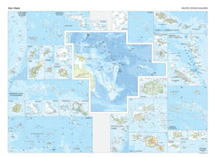 Pacific Ocean Islands Wall Map from The Times