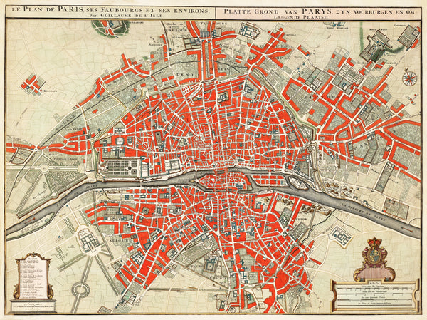 Plan of Paris (ca. 1721–1774) by Guillaume Delisle