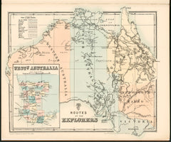 Routes of the Explorers Wall Map