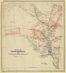 South Australia Stock Routes Historic Wall map