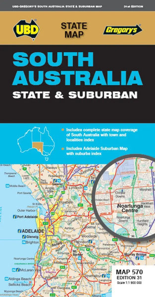 South Australia State & Suburban UBD 570 Map