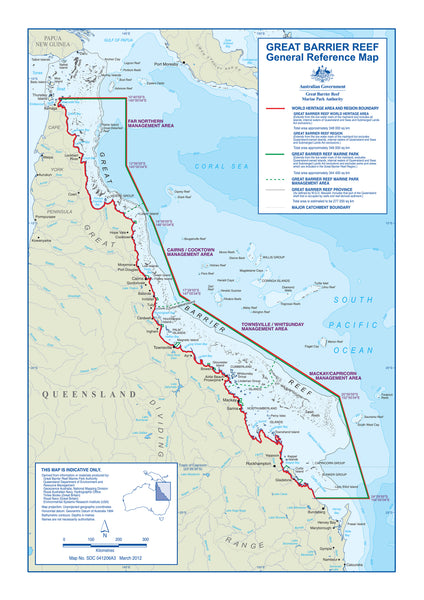 Great Barrier Reef Wall Map