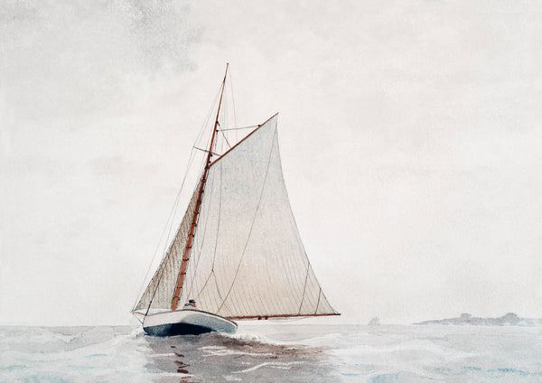 Sailing off Gloucester (ca.1880) by Winslow Homer