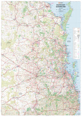 South East Queensland Hema 700 x 1000mm Wall Map