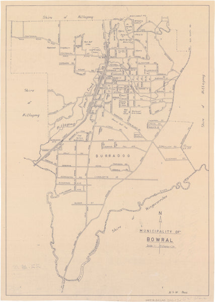 Bowral Historic Wall Map 1969