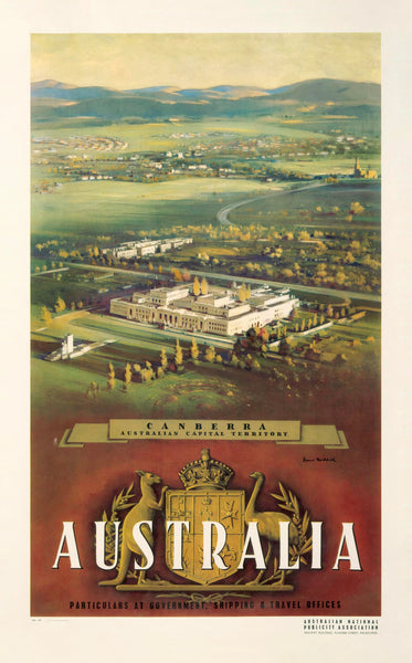 TRAVEL POSTER - Canberra Vintage Poster