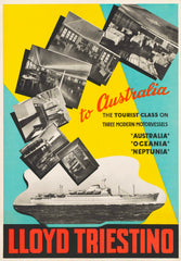 TRAVEL POSTER - Lloyd Triestino to Australia