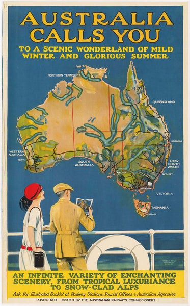 TRAVEL POSTER - Australia Calls You