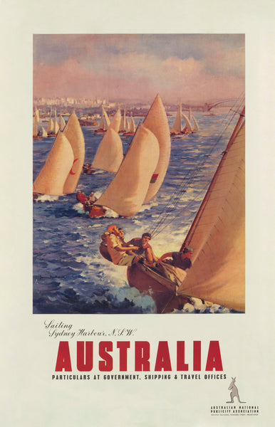 TRAVEL POSTER - Sailing Sydney Harbour