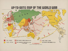 Up-to-date map of the world war (1942) by Manila Shinbun-sha