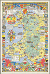 Wales Historical Pictorial Wall Map