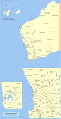 Western Australia Local Government Areas Wall Map