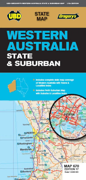 Western Australia State & Suburban UBD 670 Map