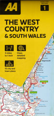 The West Country & South Wales AA Road Map 1