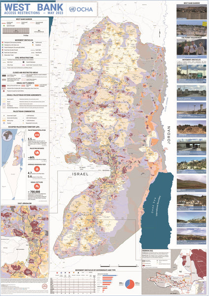 West Bank Wall Map 2024