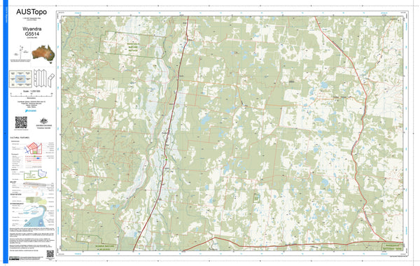 Wyandra G5514 AUSTopo 1:250,000 Map